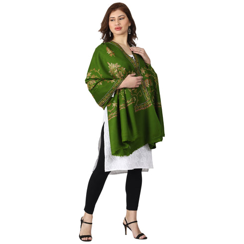 Women's Hand Embroidered Wool Shawl